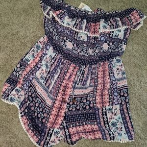 Strapless romper